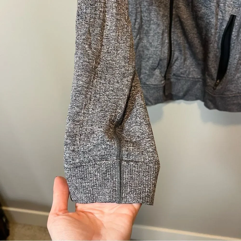 Lululemon Engineered‎ Warmth Jacket Gray Merino Wool Blend Full Zip Up XL